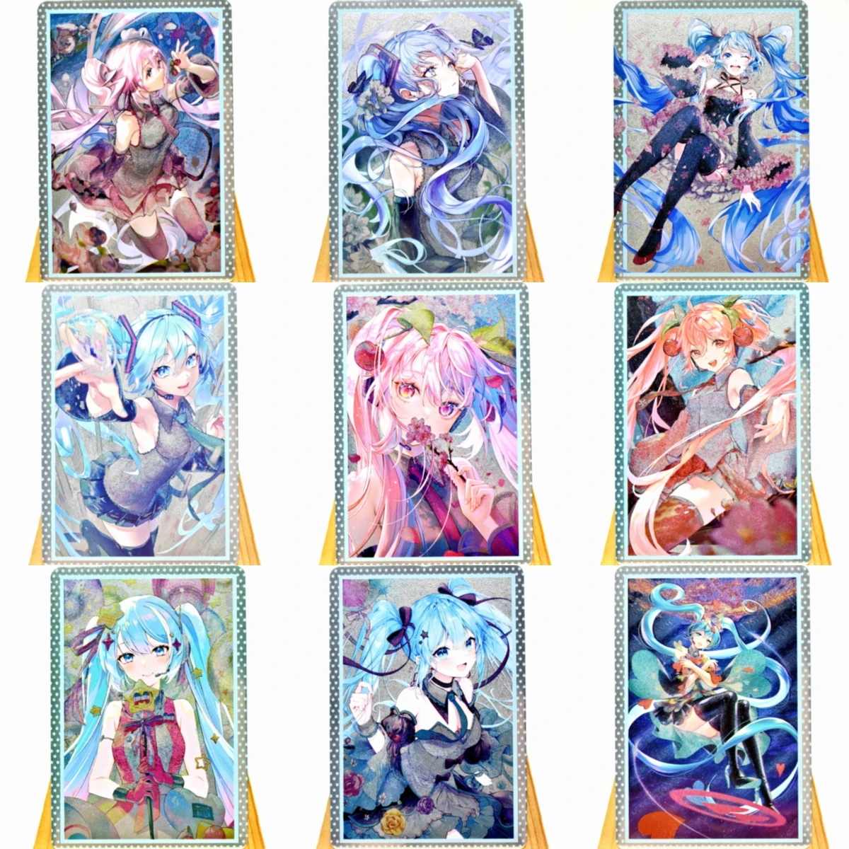 

Коллекционная карточка Hatsune Miku ACG для фанатов, 9 штук/комплект, мультяшная Аниме игра для фанатов, коллекция Мик, милая карточка для коллекции фанатов