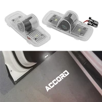 2x led car logo door light projection ghost shadow welcome lamp 12v for honda accord 2003 2013 crv civic 10th car accessories