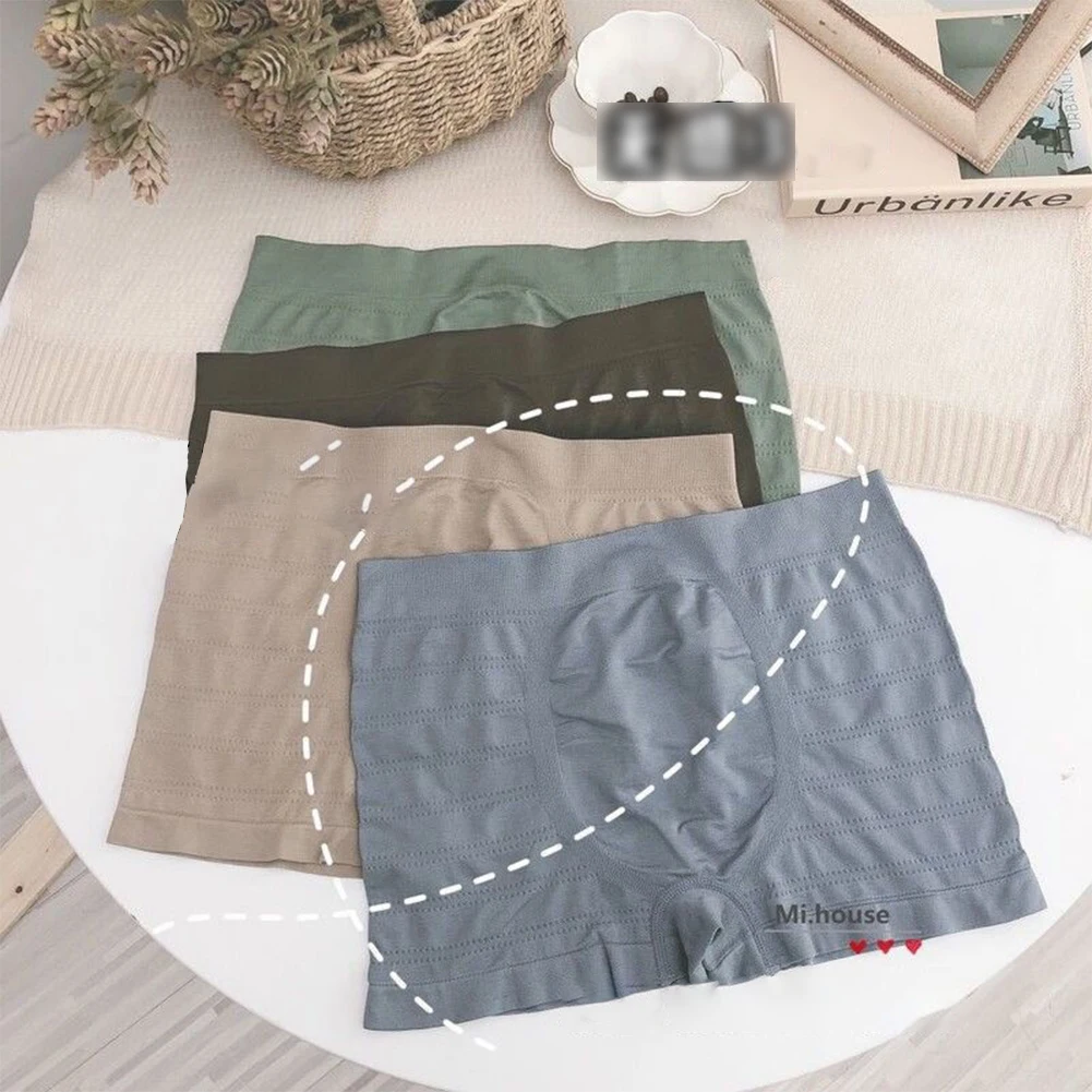 

4 Packs/set Boxershorts Men Elastic Convex Pouch Boxer Shorts Men's Intimate Underwear Briefs Breathable Мужские Трусы
