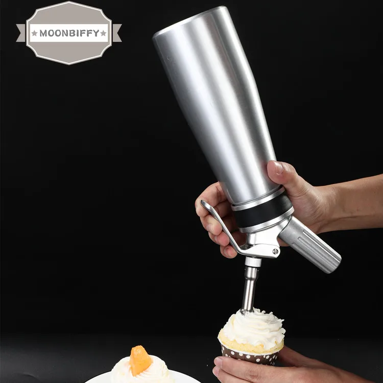 

500ml/1000ml Cream Gun Siphon Kitchen Whipped Cream Gas Foamer Gun Whipper Chantilly Dispenser Coffee Cake Stainless Steel Tool
