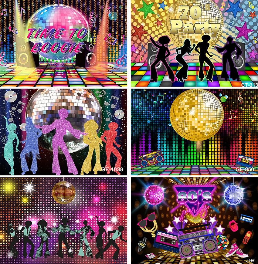 

Disco Dance Party Backdrop Disco Themed Birthday Party Decorations Graduation Party Background for Photo Booth Photocall