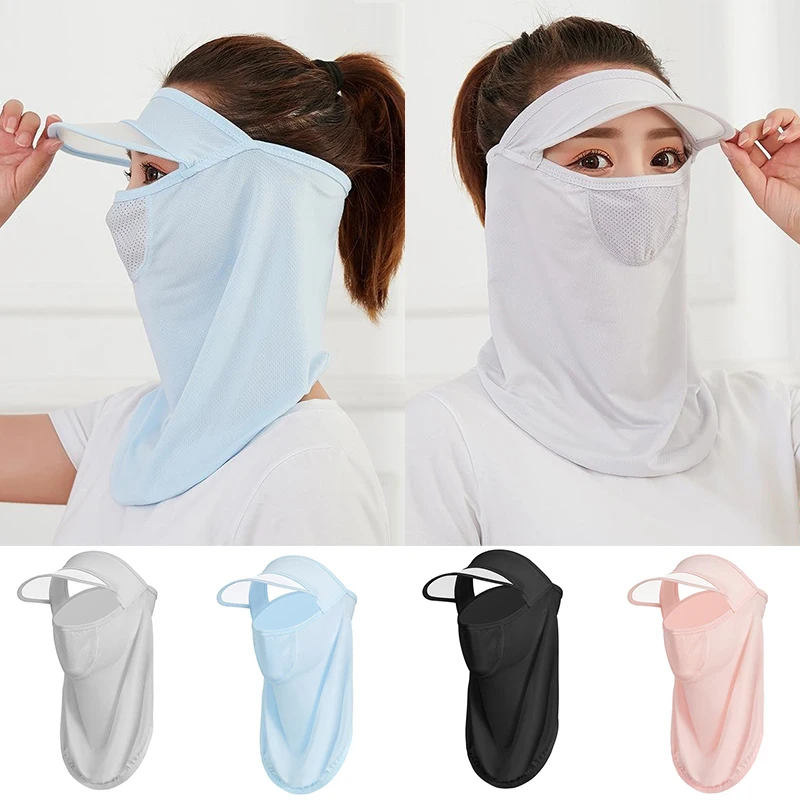 

Outdoor Sunscreen Sun Proof Ice Silk Men Women Collar Fishing Riding UV Protect Neckline Mask Summer Integrated Breath
