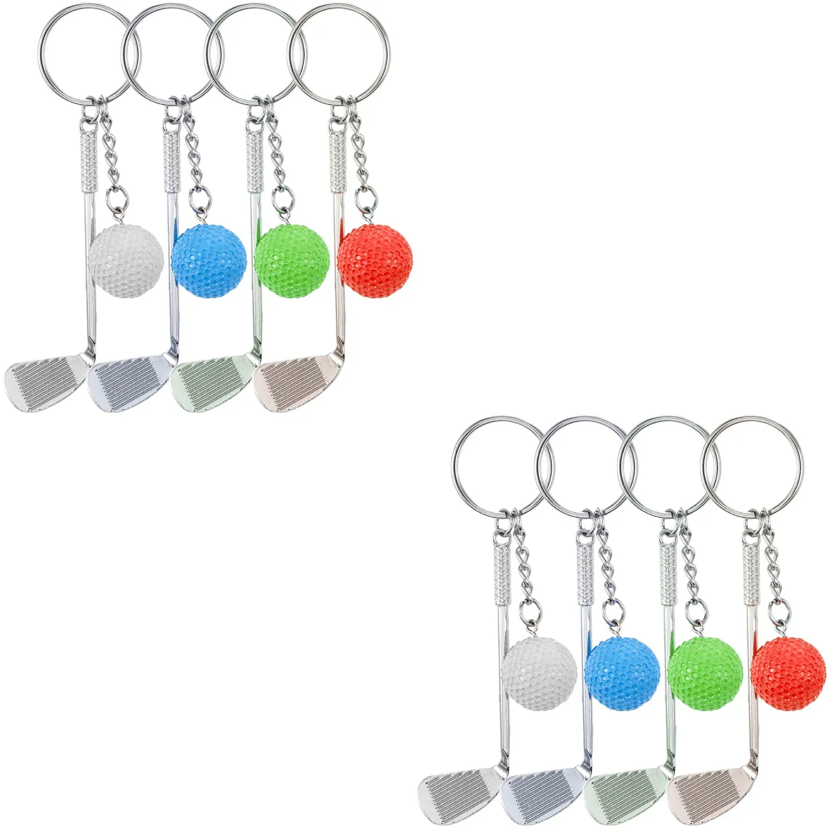 

8 pcs Keychain Decorative Key Chain Backpack Charms Lover Key Chain Gift