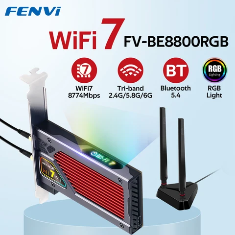 Адаптер Wi-Fi Fenvi 8800 Мбит/с, 5,4 ГГц/6 ГГц