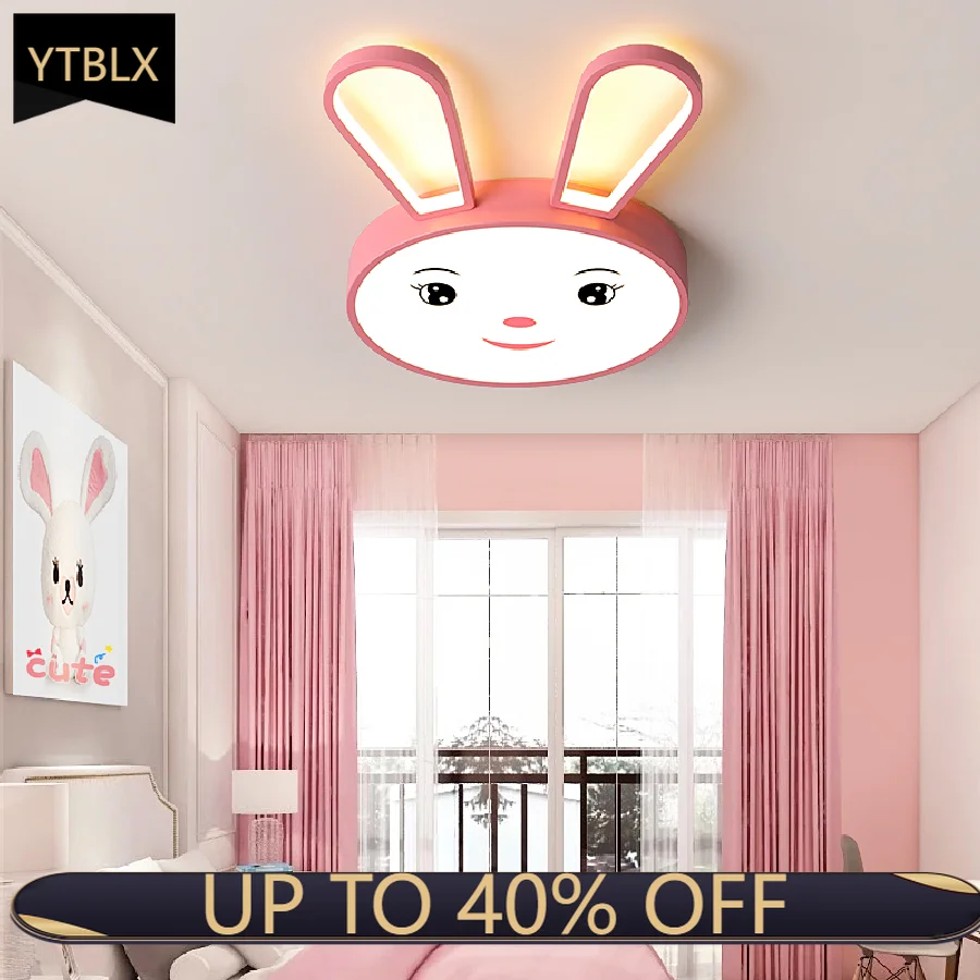 

Nordic rabbit home decoration salon bedroom decor smart led lamp lights for room dimmable ceiling light lamparas indoor lighting