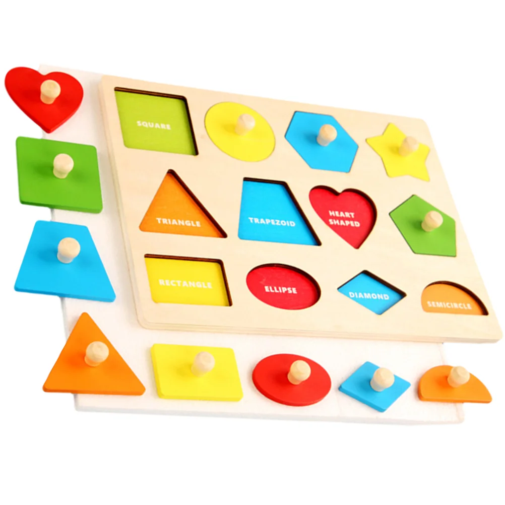

Shape Toy Puzzle Wooden Kids Sorter Sensory Children Funny Educational Puzzles Blocks Plaything Early Toys Block Recognition
