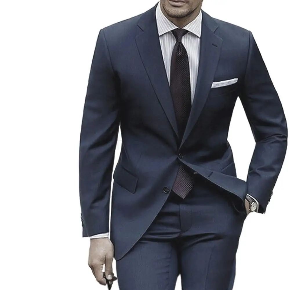 

Tailor-Made Suits Wedding Suits For Men Custom Made Men Suits With Pants Blue Grey Suit Costume Homme Mariage Luxe Sur Mesure