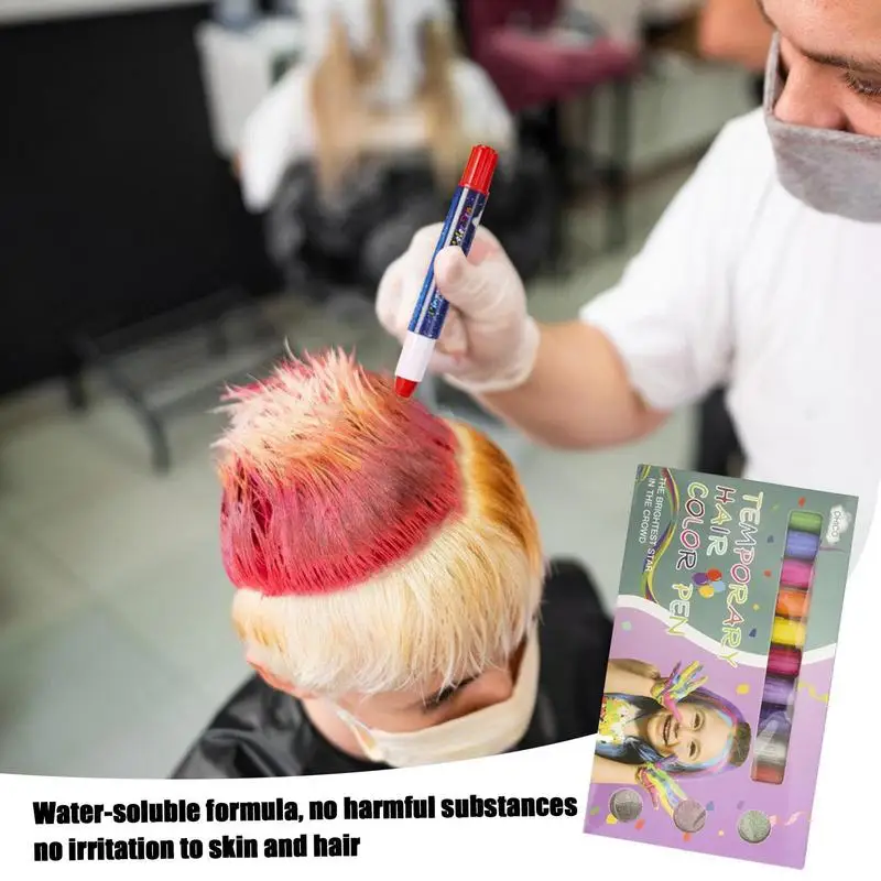 S Temporary Hair Colour Pens For Kids Vibrant Washable Hair Dye Pens, Birthday Gift Girls Hair Chalk Crayons Age