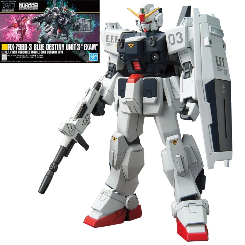 

Bandai Genuine Gundam Model Kit HGUC 1/144 RX-79BD-3 Blue Destiny Unit 3 Exam Gunpla Anime Action Figure Toys NEW For Children