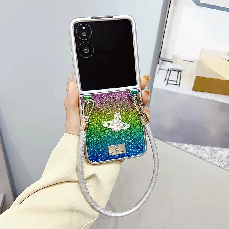 Чехол для Xiaomi Mix Flip DIY с градиентом рыбьей чешуи противоударный жесткий чехол