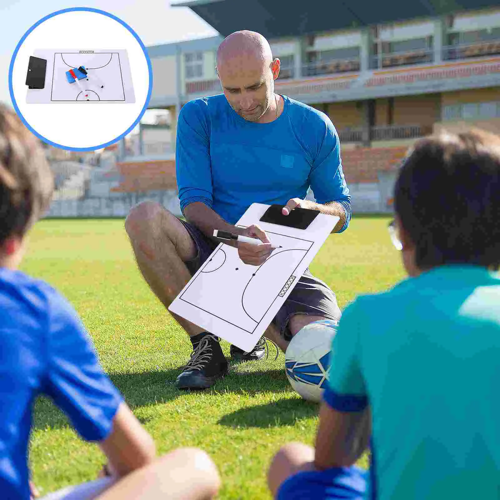 

1 Set Board Futsal Soccer Board Coaching Board PVC Soccer Tactics Board Kit for Indoor Gift Competition Home