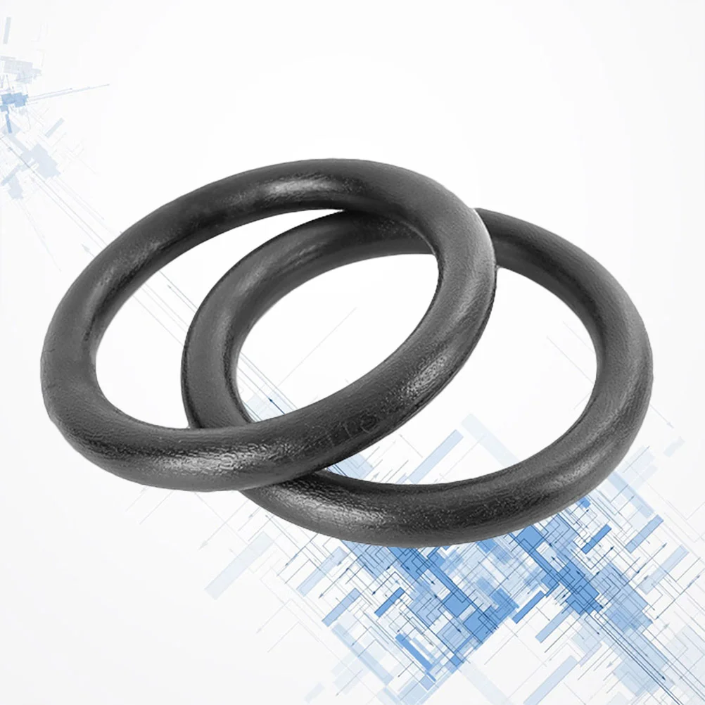 

1 Pair Fitness Gym Rings Gymnastic Rings for Body Strength Chin Training Workout ( Black )