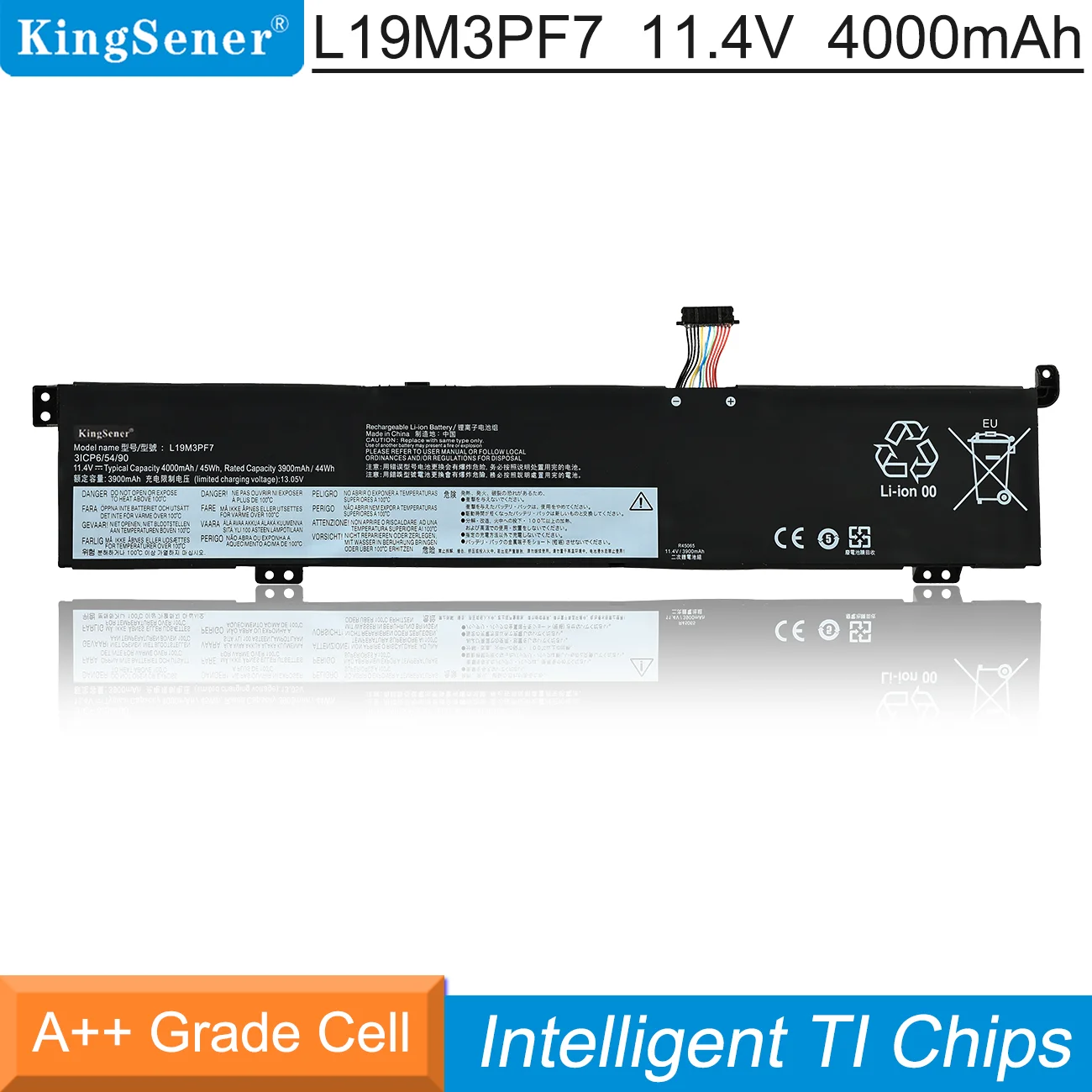 Фото Аккумулятор KingSener L19L3PF3 L19M3PF7 L19D3PF4 для ноутбука Lenovo Ideapad Creator 5-15IMH05 Gaming 3-15ARH05 Series 4000 мАч №1