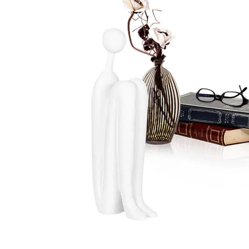 

Abstract Statue Bookshelf Resin Figures Decor Modern Accents Collectible Figurines For Home Living Room Table Desktop Decor