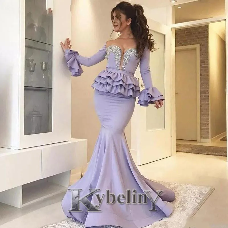 

Женское платье с юбкой-годе Kybeliny, фиолетовое официальное платье для выпускного вечера