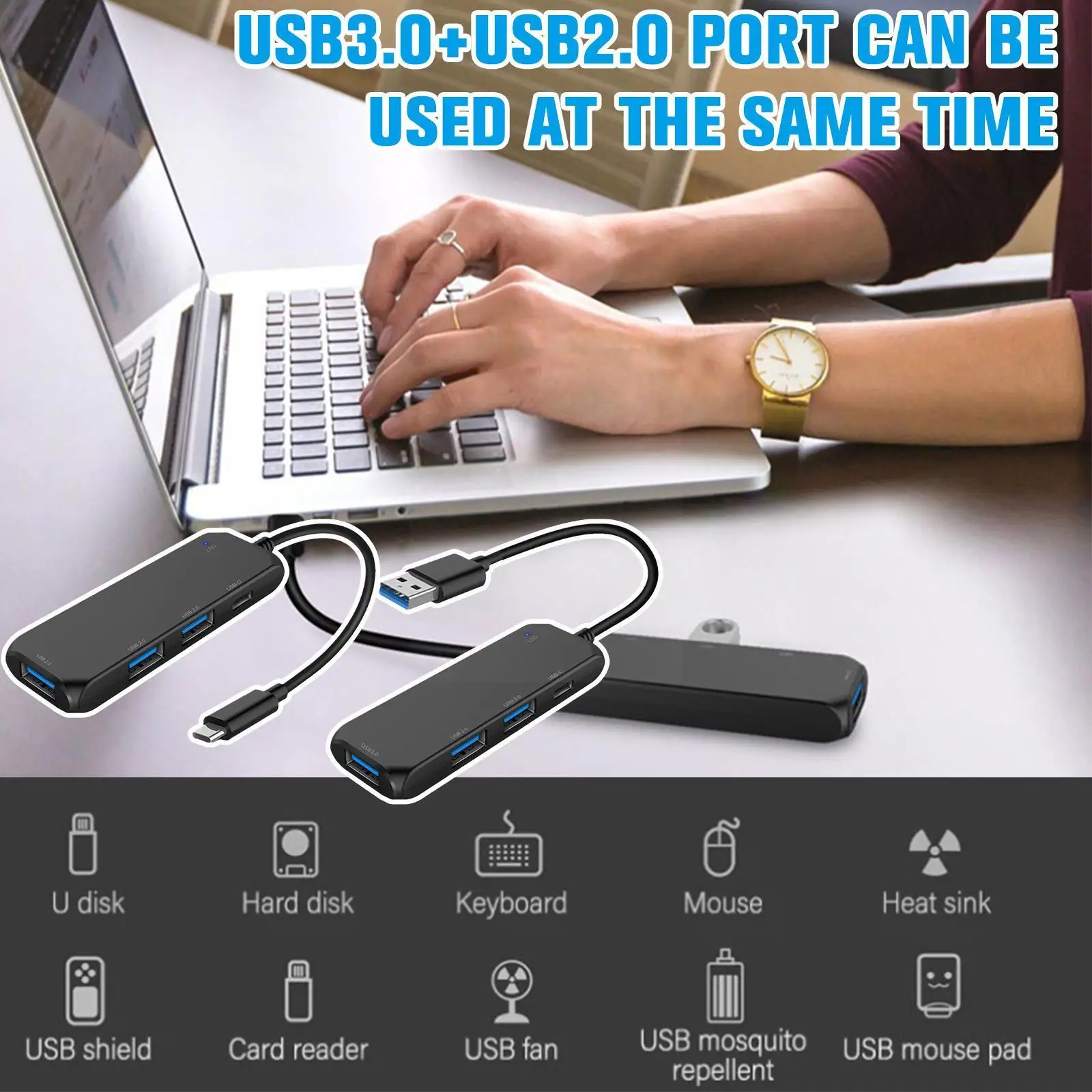 

Док-станция USB 3,0/2.0 Type-C для Macbook Air