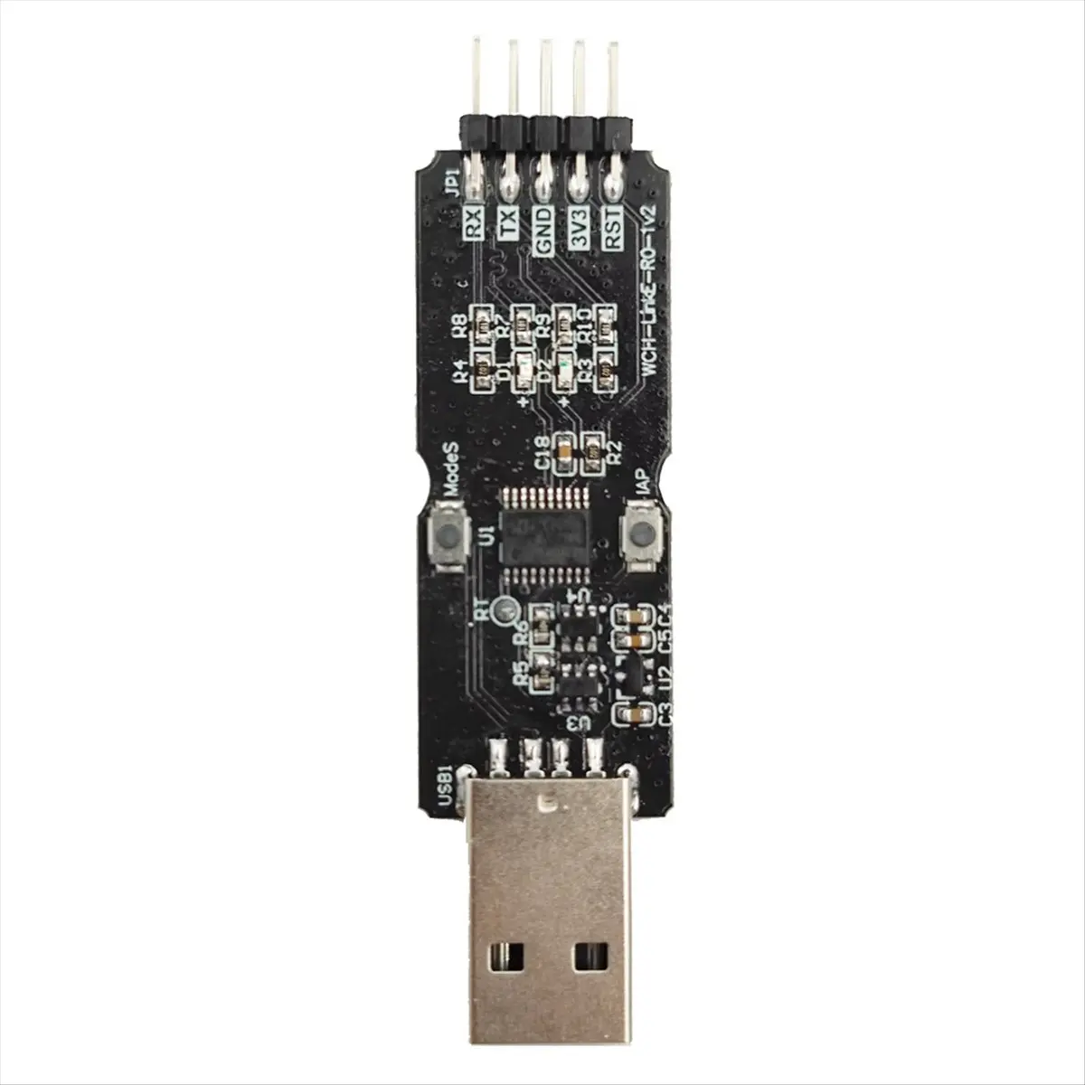 Фото Отладчик L77A WCH LinkE CH32V003 для микроконтроллеров с архитектурой RISC-V, интерфейсом MCU/SWD, чипом ARM, 1 последовательный порт в USB-канал №1