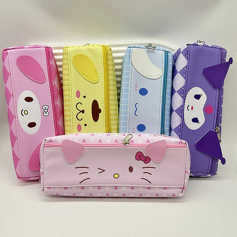 Пенал Sanrio из искусственной кожи для хранения косметики Kuromi Hello kitty женский модный