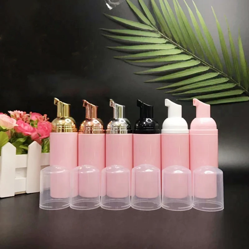 

1PC 50ml Pink Plastic Foamer Pump Bottle Empty Face Lashes Cleanser Cosmetic Bottle Soap Dispenser Cleansing Milk Sub-bottling