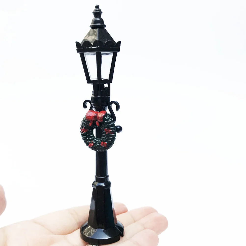 Модель уличного фонаря мини-домик лампа стул миниатюрное украшение для дома