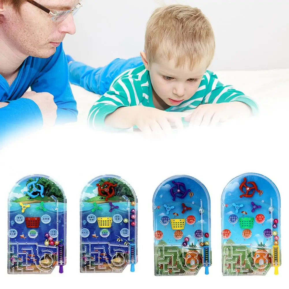 

Настольная игра-лабиринт с мультяшным пинболом, мини-машина для детей, подарок для детей, лабиринтная игра с бусинами, игра-головоломка для ...