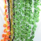 Искусственное настенное украшение 205 см, зеленое растение, Декор, 1-5 шт., лист, звезда, украшение для дома и сада, для свадьбы, дня рождения, новогодней вечевечерние