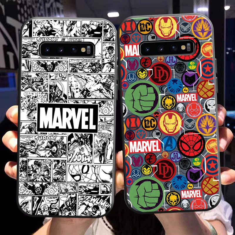 

Marvel Avengers Logo For Samsung Galaxy S10 S10 Plus S10E S10 Lite S10 5G Phone Case Silicone Cover Liquid Silicon Carcasa TPU