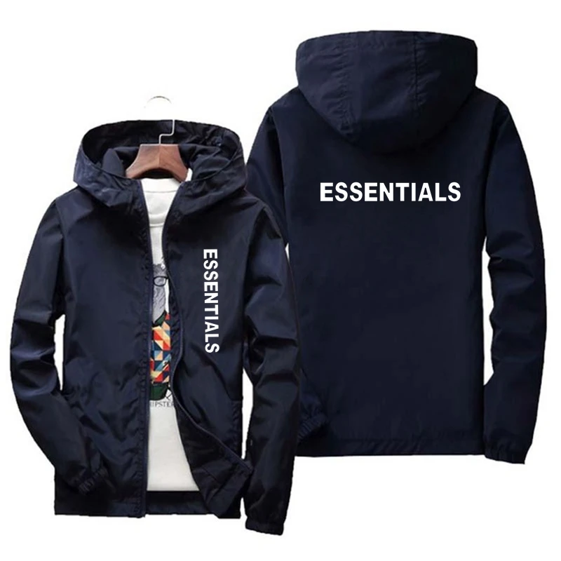 

New Baseball Jacket For Men Essentials Print Casual Jogging Sports Thin jacket For Men Hip Hop Trenchcoat Jacket For Street Wear