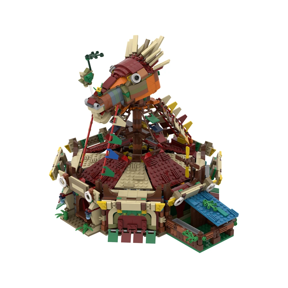 

Breathed 0f the W_ild Horse Head Station Model Game Scene 2009 Pieces Building Blocks Toys Suit for Adults Gift