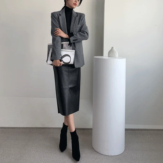 Рисунок 4 - Юбка До Колена из натуральной овечьей кожи