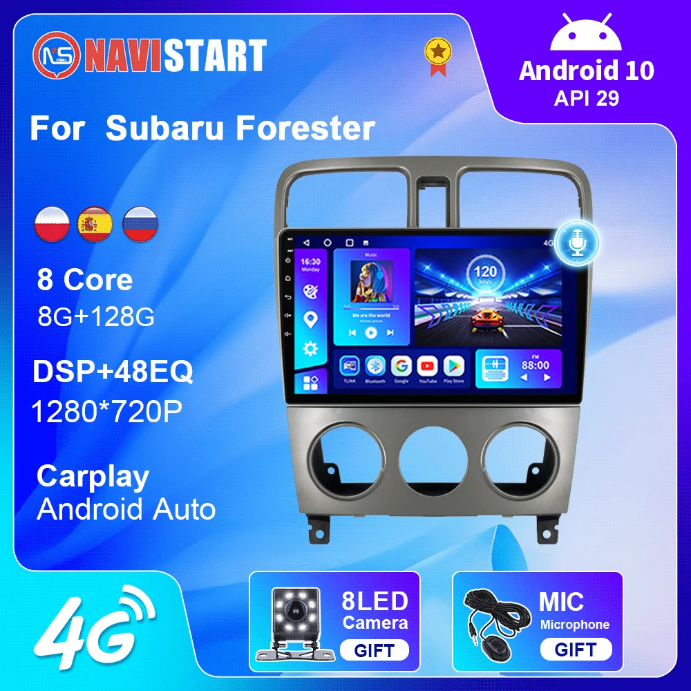 NAVISTART 8G 128G Phát Thanh Xe Hơi Cho Subaru Forester SG 2002-2008 Android 10 Đa Phương Tiện Video Đầu DVD điều Hướng 2 Din Autoradio