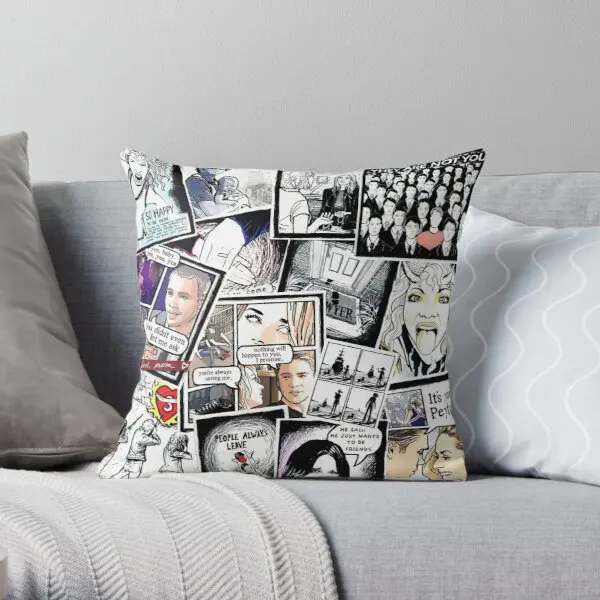 

Peyton'S Artwork Collage Printing Throw Pillow Cover Decorative Bed Sofa Square Cushion Car Throw Comfort Pillows not include