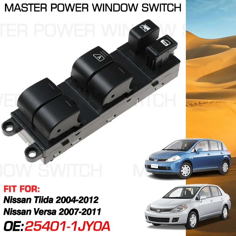 

Главный переключатель окон автомобиля 25401-1JY0A 16 + 3 контакта для Nissan Tiida 2004-2012 Nissan Versa 2007-2011 254011JY0A