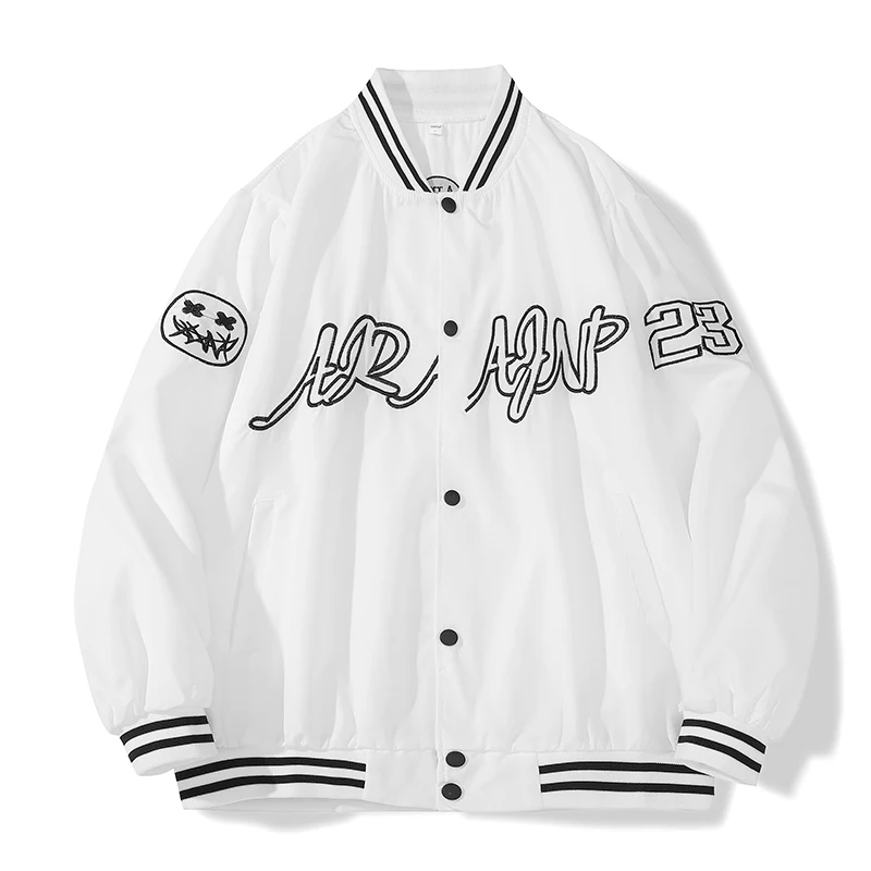 

Spring and Autumn Youth Long Sleeve Baseball Uniform Casual Trend Loose Versatile Handsome Jacket