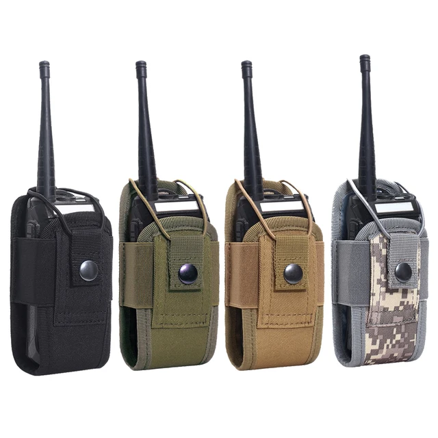 Tactical Molle Radio Walkie Talkie Pouch Waist Bag Holder Pocket Portable Interphone Holster Carry Bag for Hunting Climbing 1