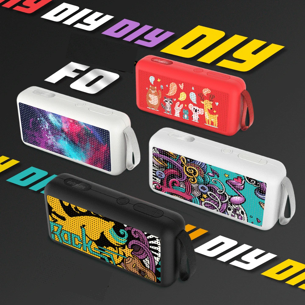 

New creative graffiti painting mini small plug-in card bluetooth speaker gift logo wireless stereo exquisite stereo wholesale