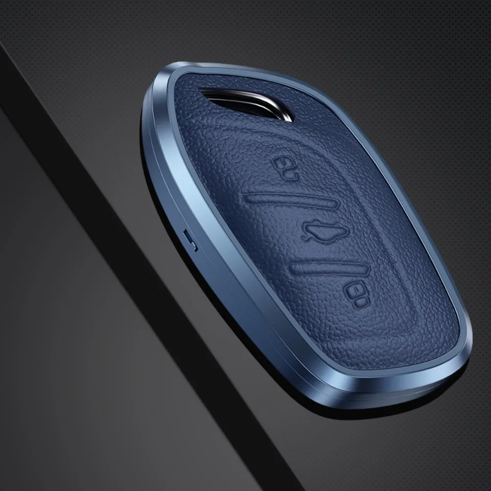 

Кожаный чехол для автомобильного ключа из сплава, чехол-держатель для MG4 MG5 MG6 MG ZS EV HS EHS ZX GT Roewe RX3 RX8 ERX5 RX5 I6 I5, аксессуары