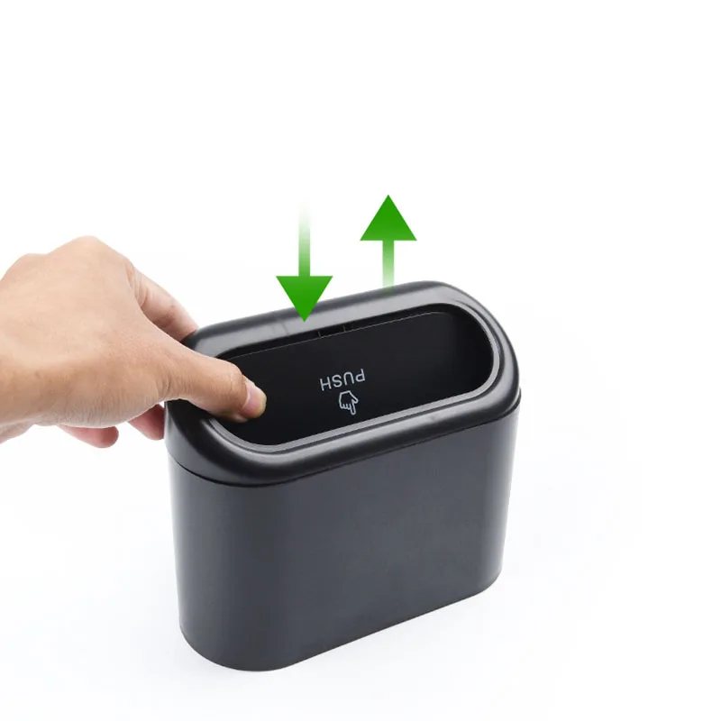 

Multi-purpose Car Trash Can, Car Hanging Trash Can, Storage Box, Push-type Trash Can Accessories, Auto Supplies