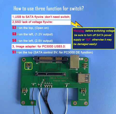 Переходник USB к SATA, восстановление напряжения SSD, летающая линия, переходной провод, USB flash CF SD TF, восстановление данных о плохом секторе для PC3000