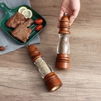 wood pepper grinder and salt spice adjustable grinders ceramic wooden automatic electric ceramics kitchen mill set for design