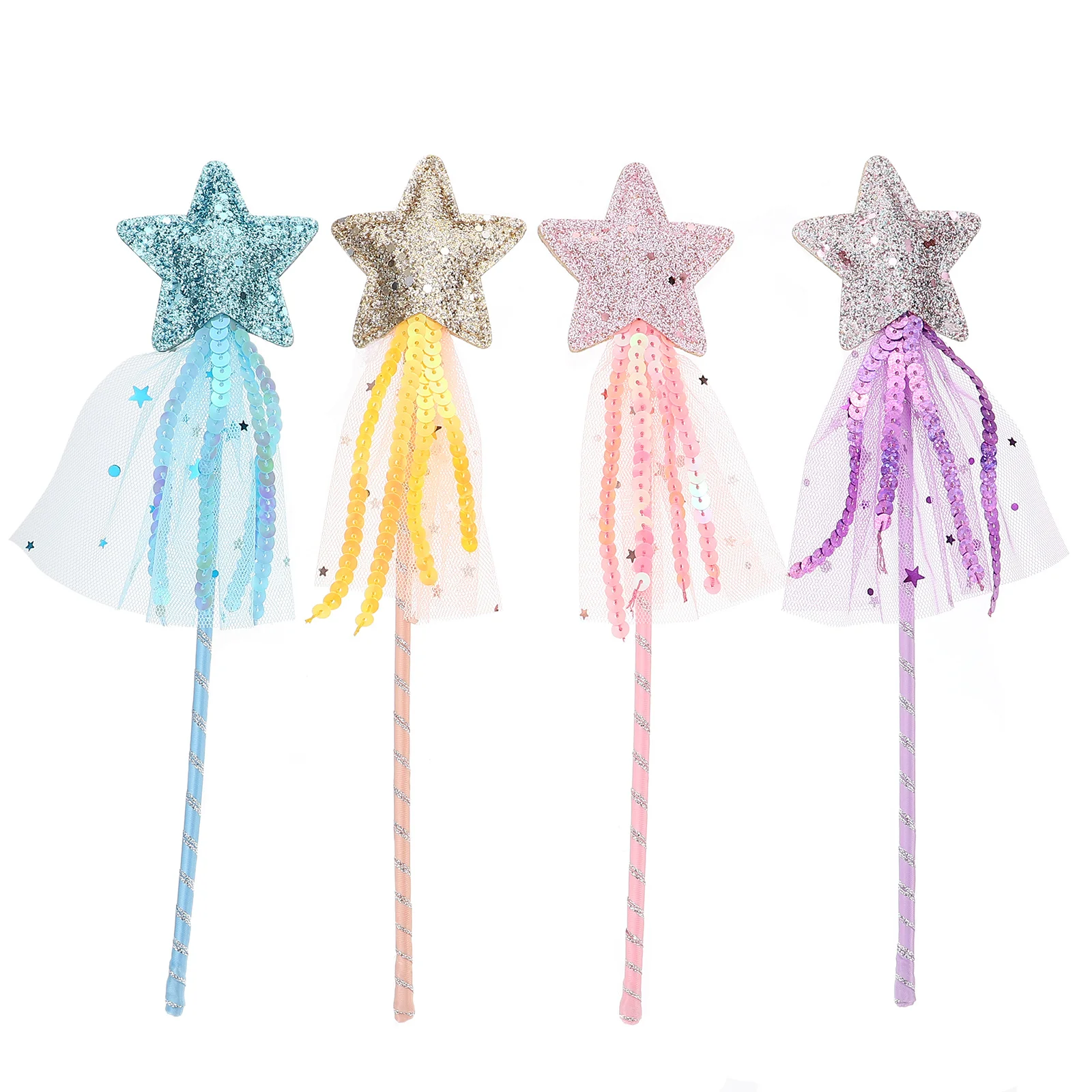 

Wand Toys Funny Charming Adorable Kids Magical Wands Toys Girls Star Fairy Wands Girls Wand Crafts Toys DIY Fairy Wand Toys