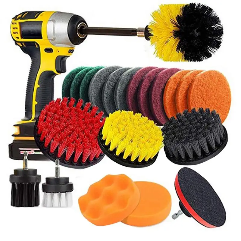 

Electric Drill Brush Cleaner Kit Power Scrubber For Cleaning Bathroom Bathtub Brush Set Wide Application Powerful Cleaning Tools