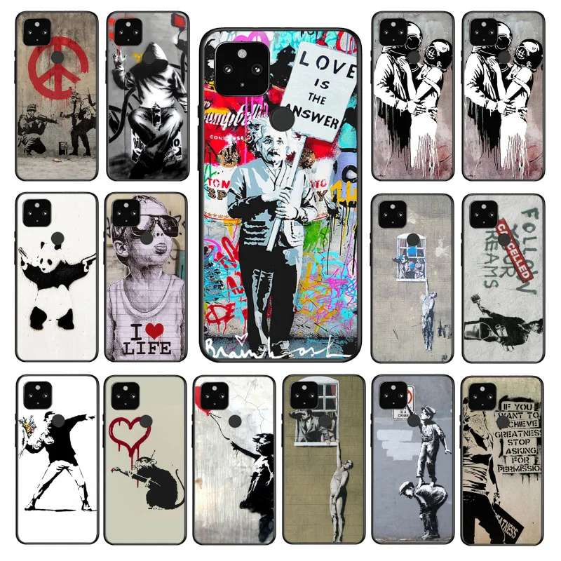 

Street Art Banksy Graffiti Phone Case for Google Pixel 7 Pro 6A 6 Pro 5A 4A 3A Pixel 4 XL Pixel 5 6 4 3 XL 3A XL 2 XL