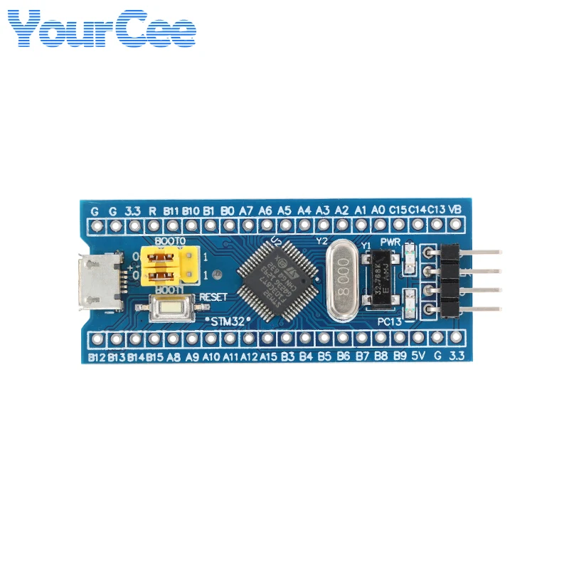Фото Отладочная плата STM32F103C8T6 STM32F103C8T7, 32-битный микроконтроллер ARM, модуль для обучения разработке MCU, Micro USB Type-C №5