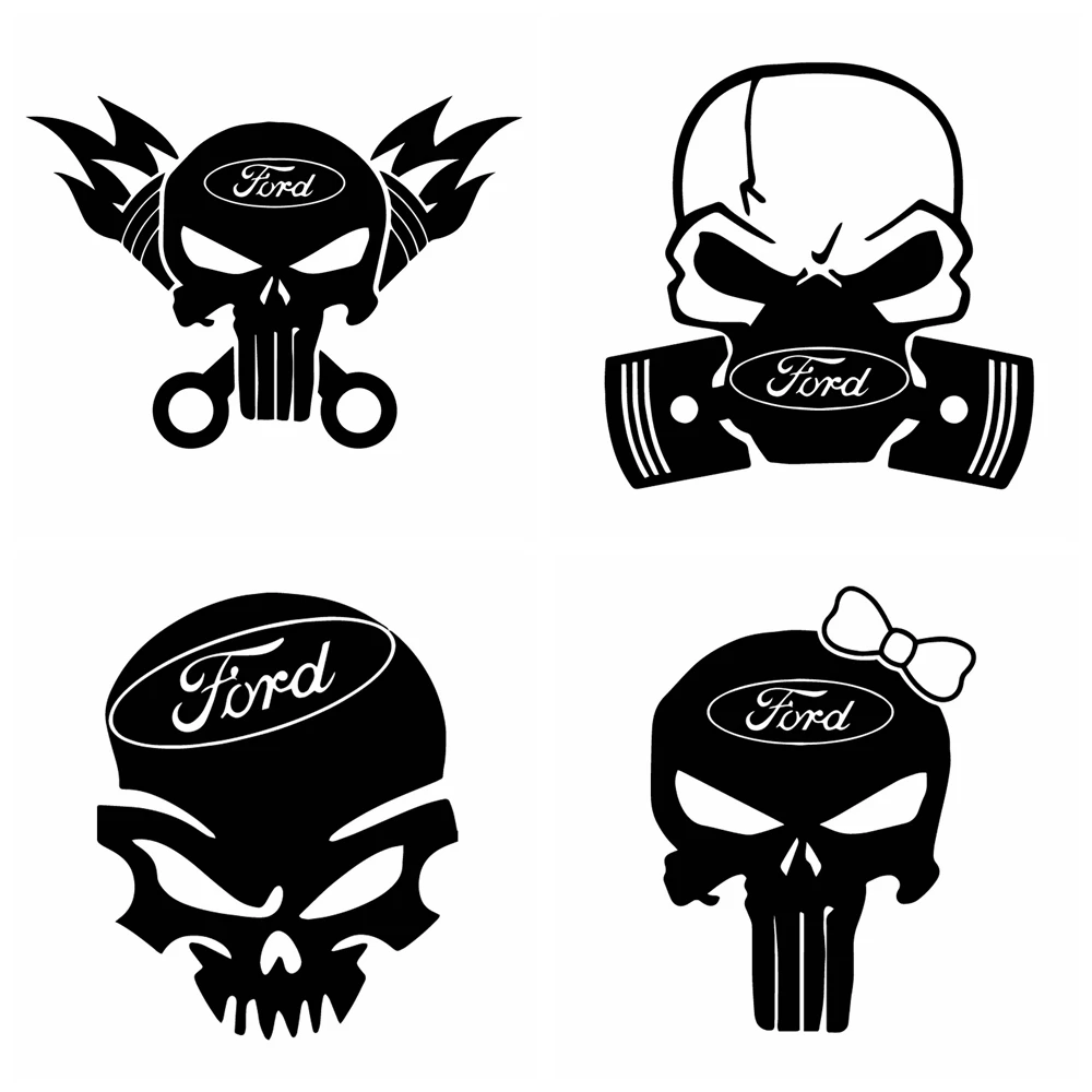

Car Stickers Funny Skull Vinyl Stickers Car Motorcycle Bumper Rear Window Body Decoration Decals Waterproof Sunscreen