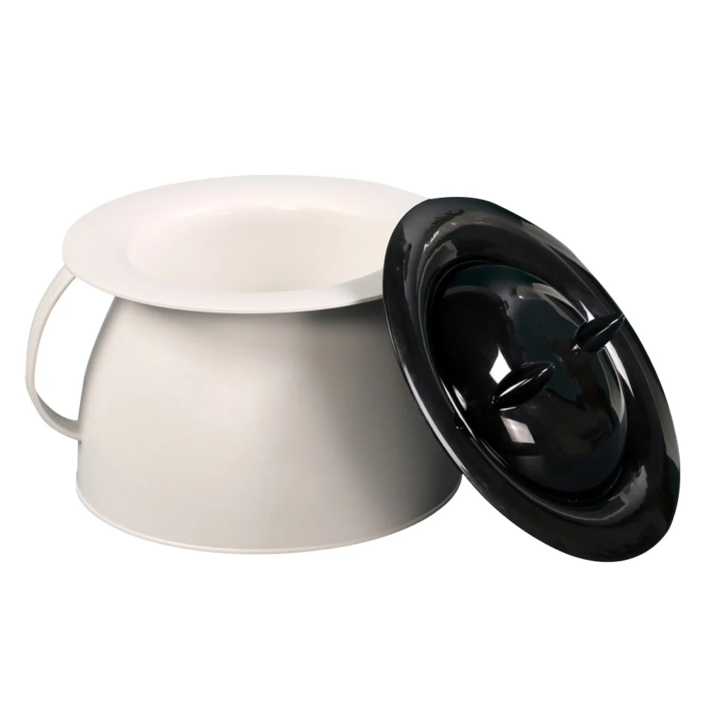 

1 Set Handle Plastic Spittoon Old People Adult Chamber Pot Spittoon with Cover