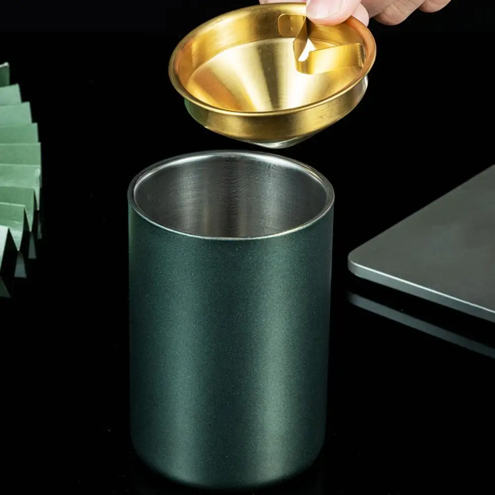 

Practical Ash Tray Anti-fly Ash Bright-colored Double Layer Thickening Ash Holder Table Ashtray Table Ashtray