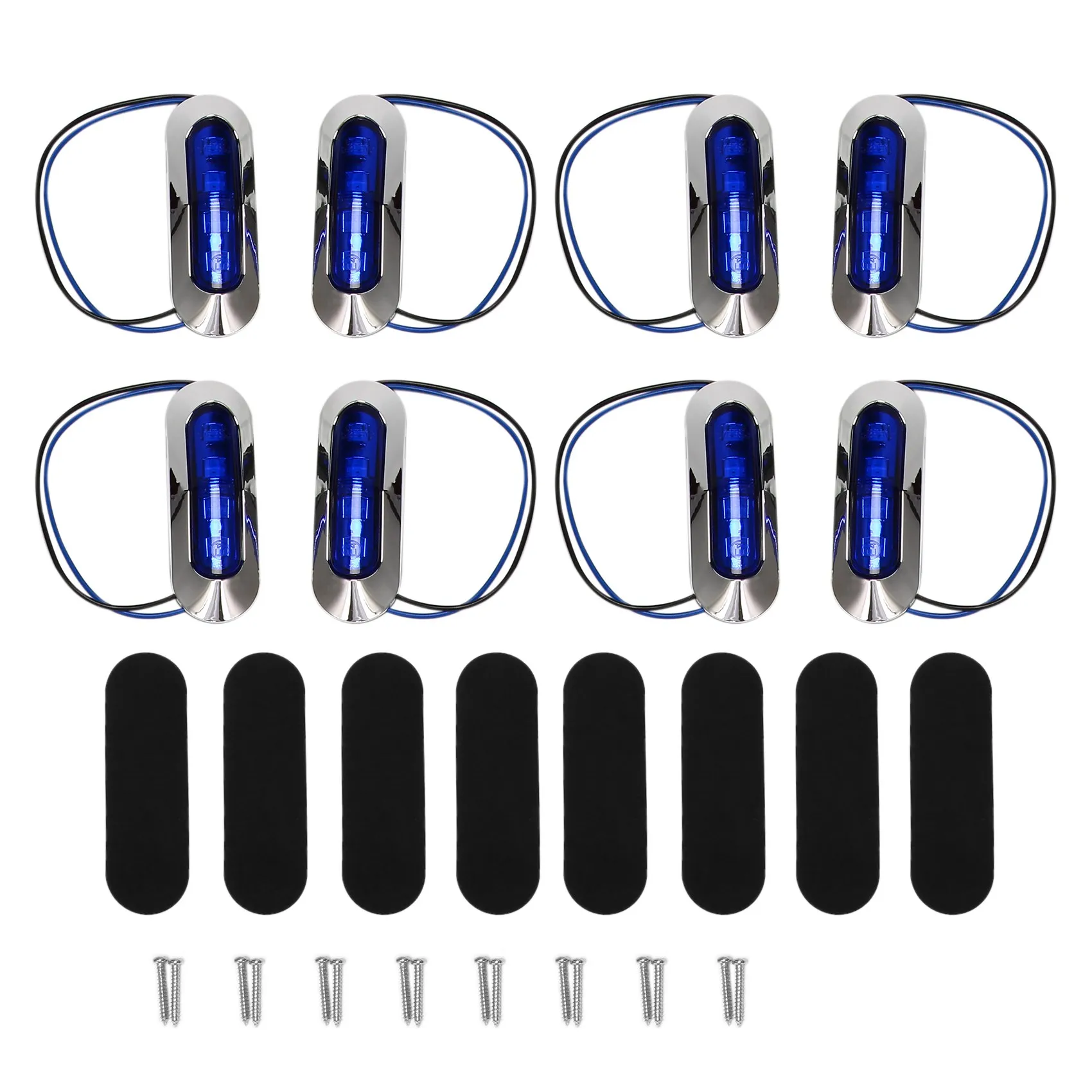 

Marine Boat Light Cockpit Decoration Light Boat Navigation Light for Boat Yacht Fishing Pontoon Kayak 12V 24V 8Pc Blue