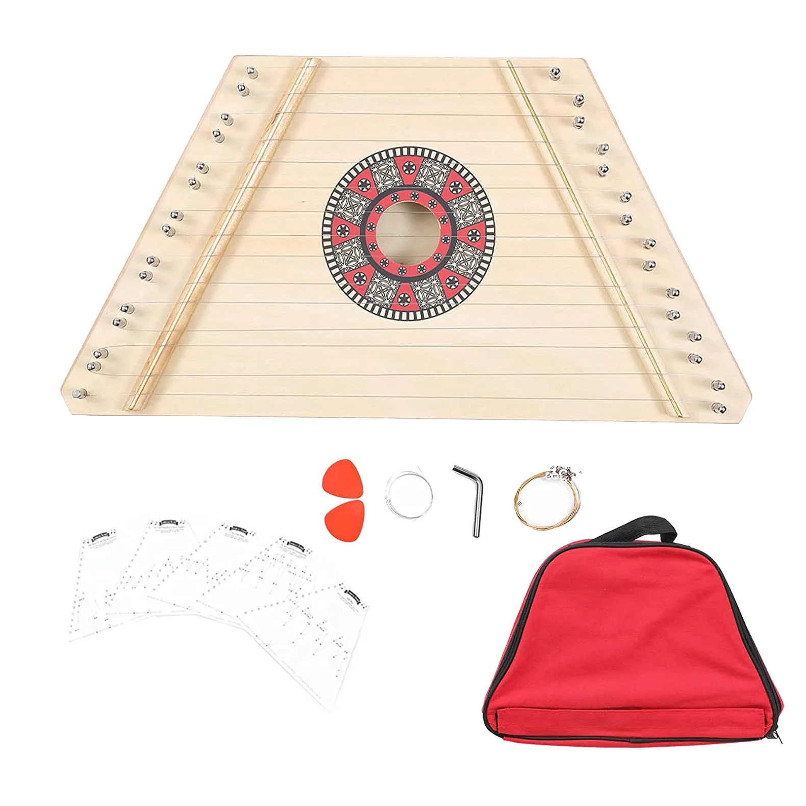 

15 металлических шнурков Harp Lyre Harp с тюнинговым ключом сумка для переноски для детей и взрослых новичков музыкальных любителей