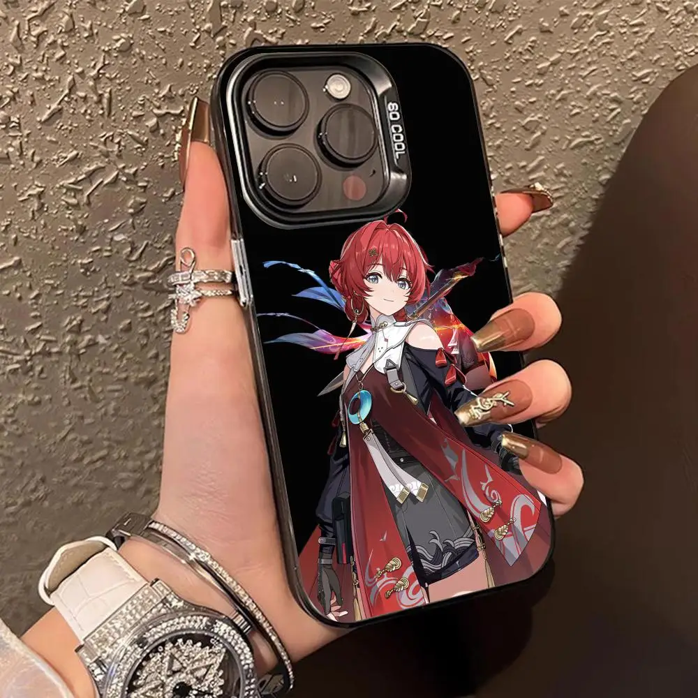 Чехол Wuthering Waves Danjin для iPhone 17 16 15 14 13 12 11 X XR XS Air Pro Max Plus, черный, цветной, серебристый (art.: 3920da877cdff) - 3920da877cdff